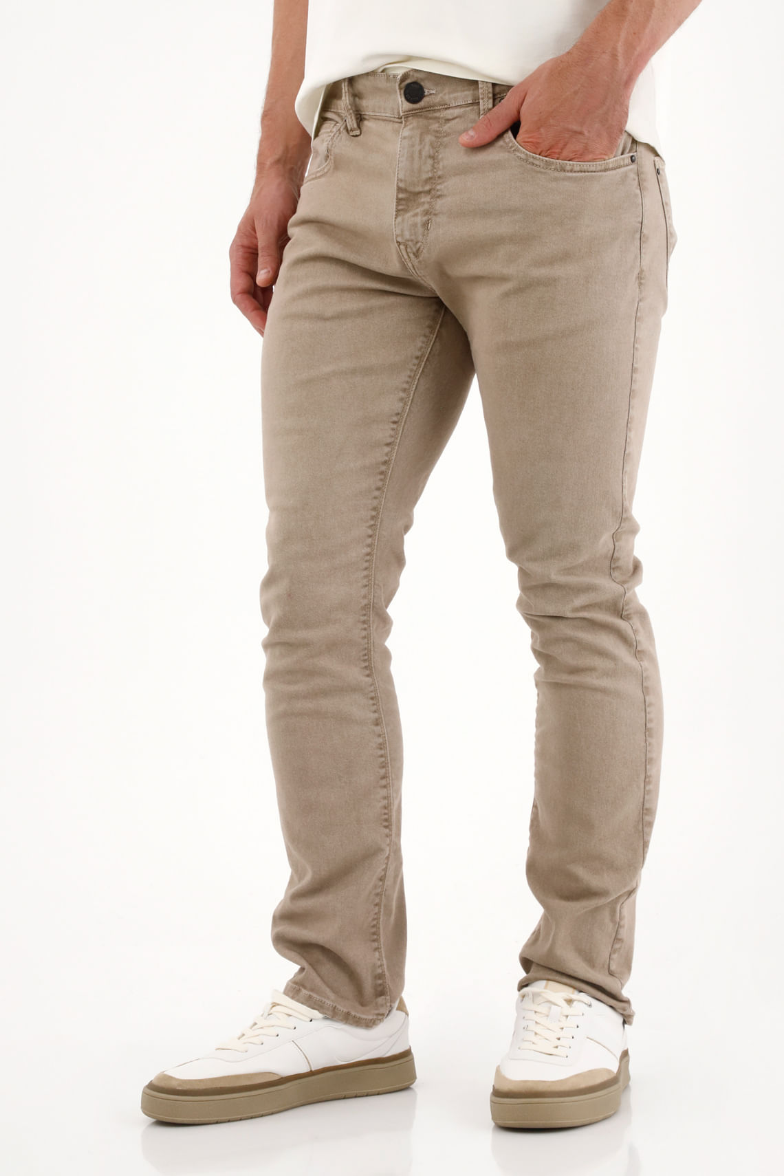 Pantalón en denim gris para hombre