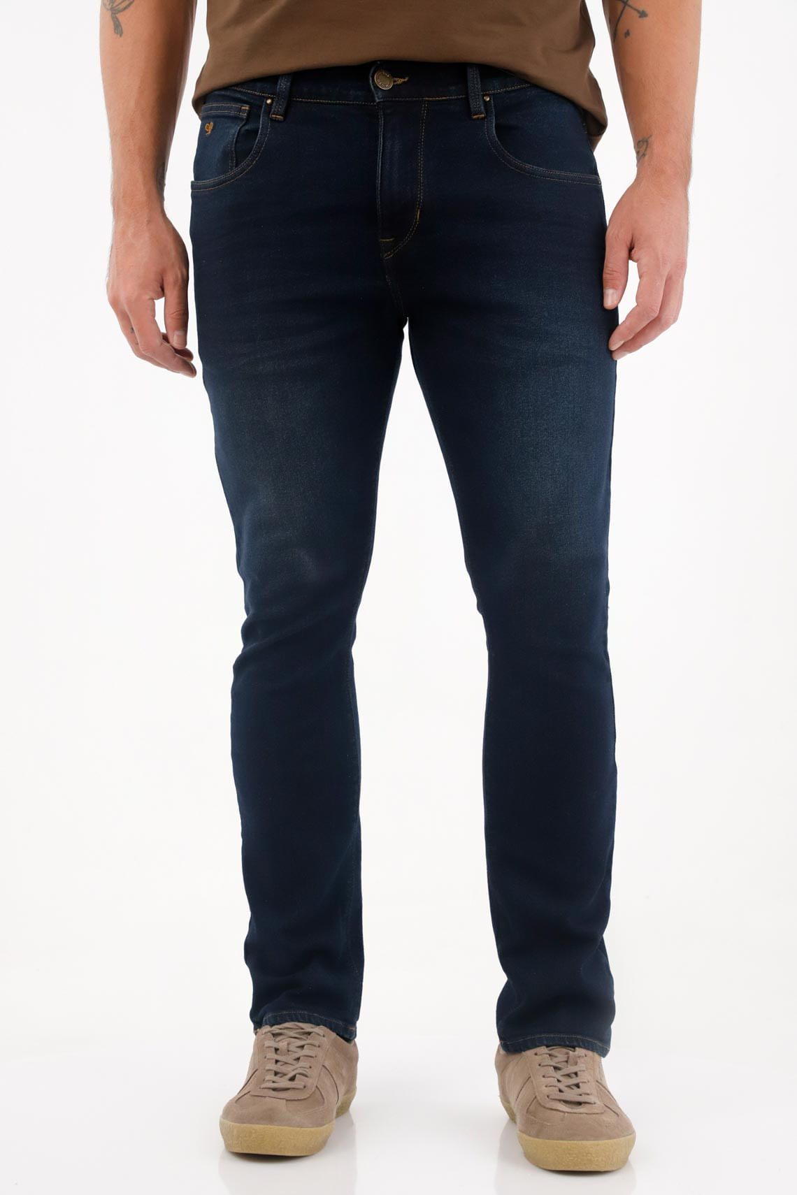 Jean Nudy oscuro para hombre