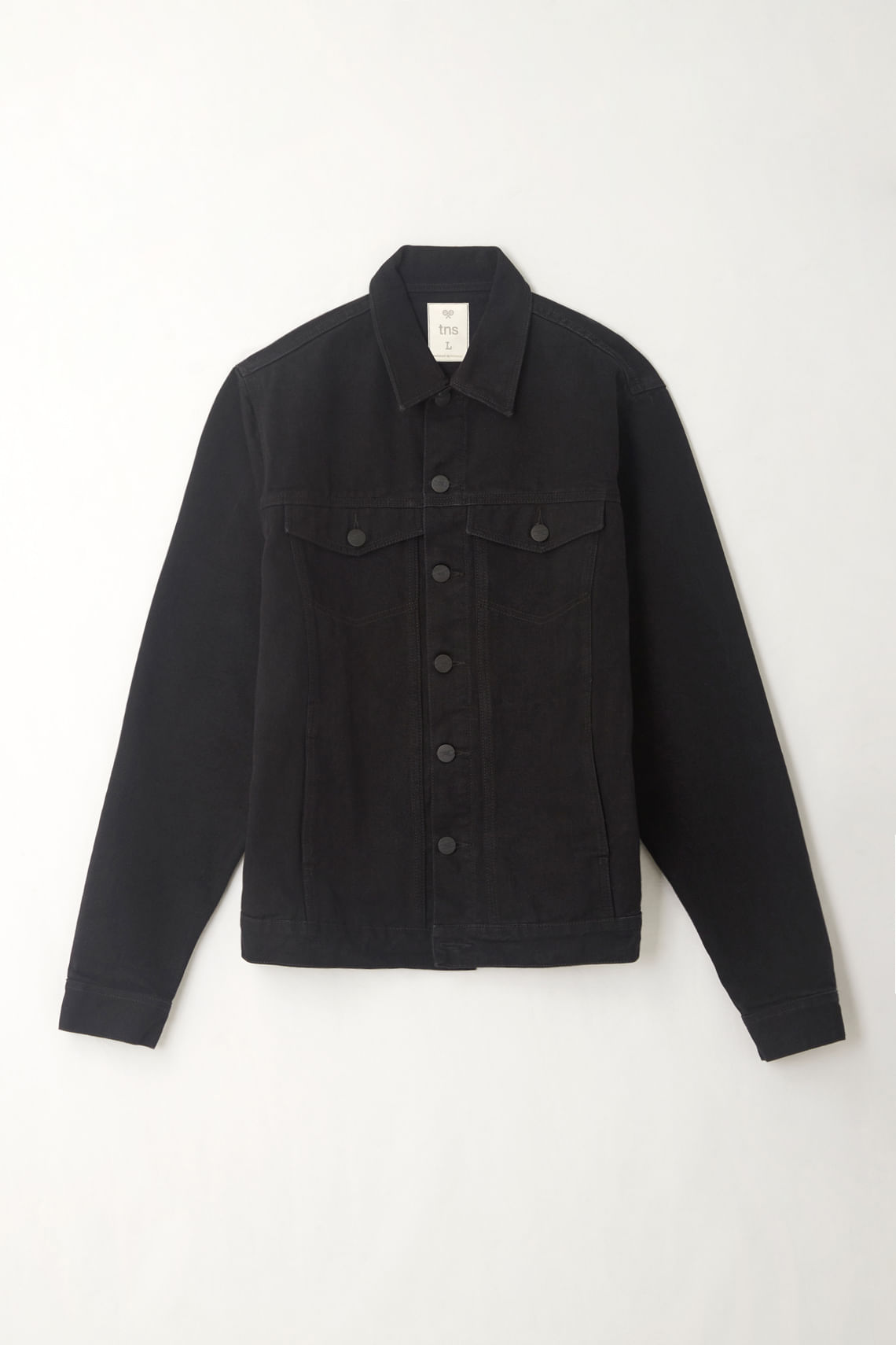 Chaqueta negra en denim para hombre