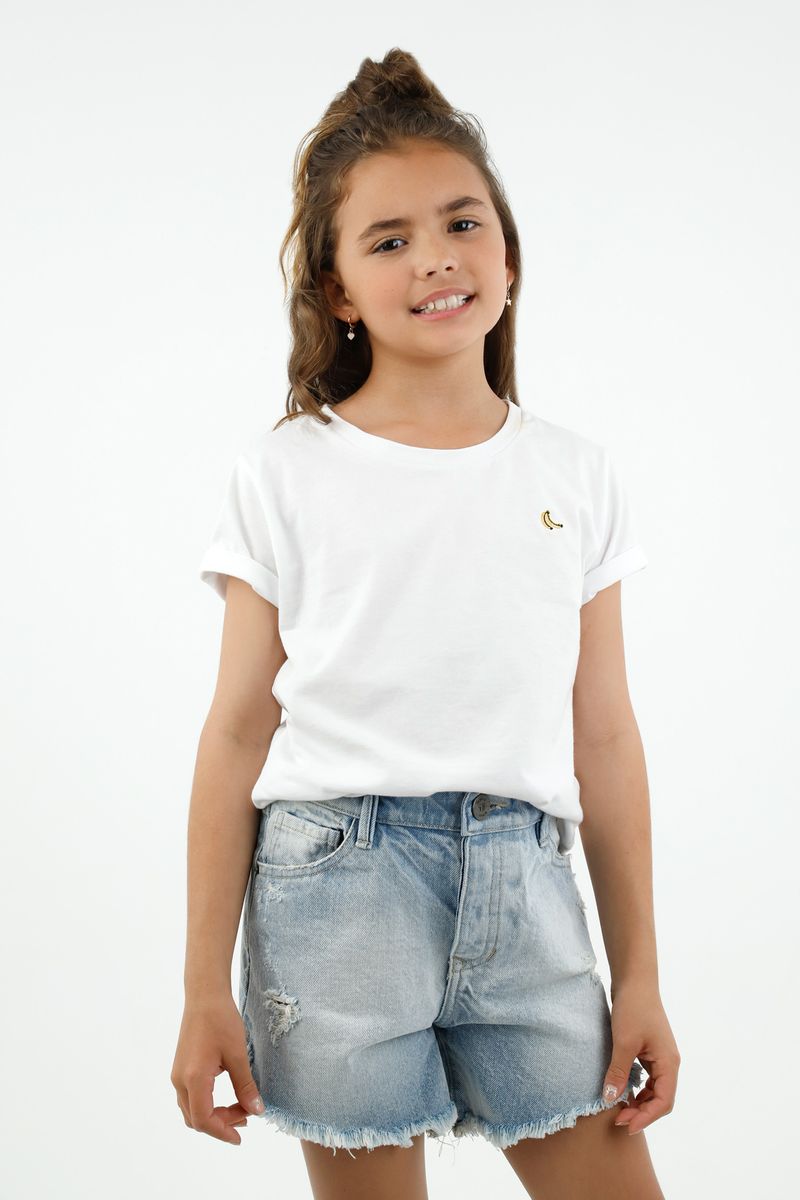 Camiseta blanca para niña