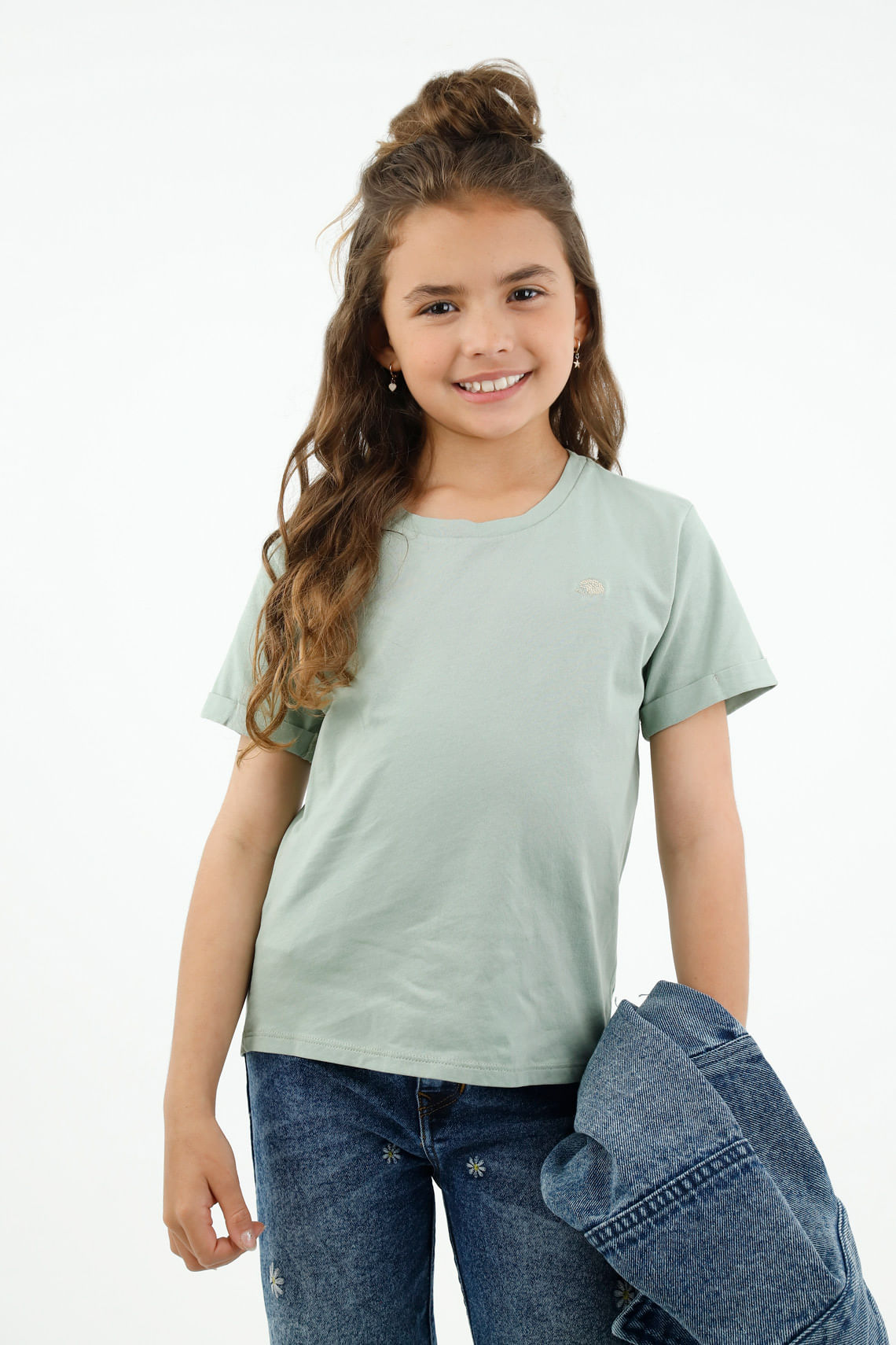 Camiseta verde para niña