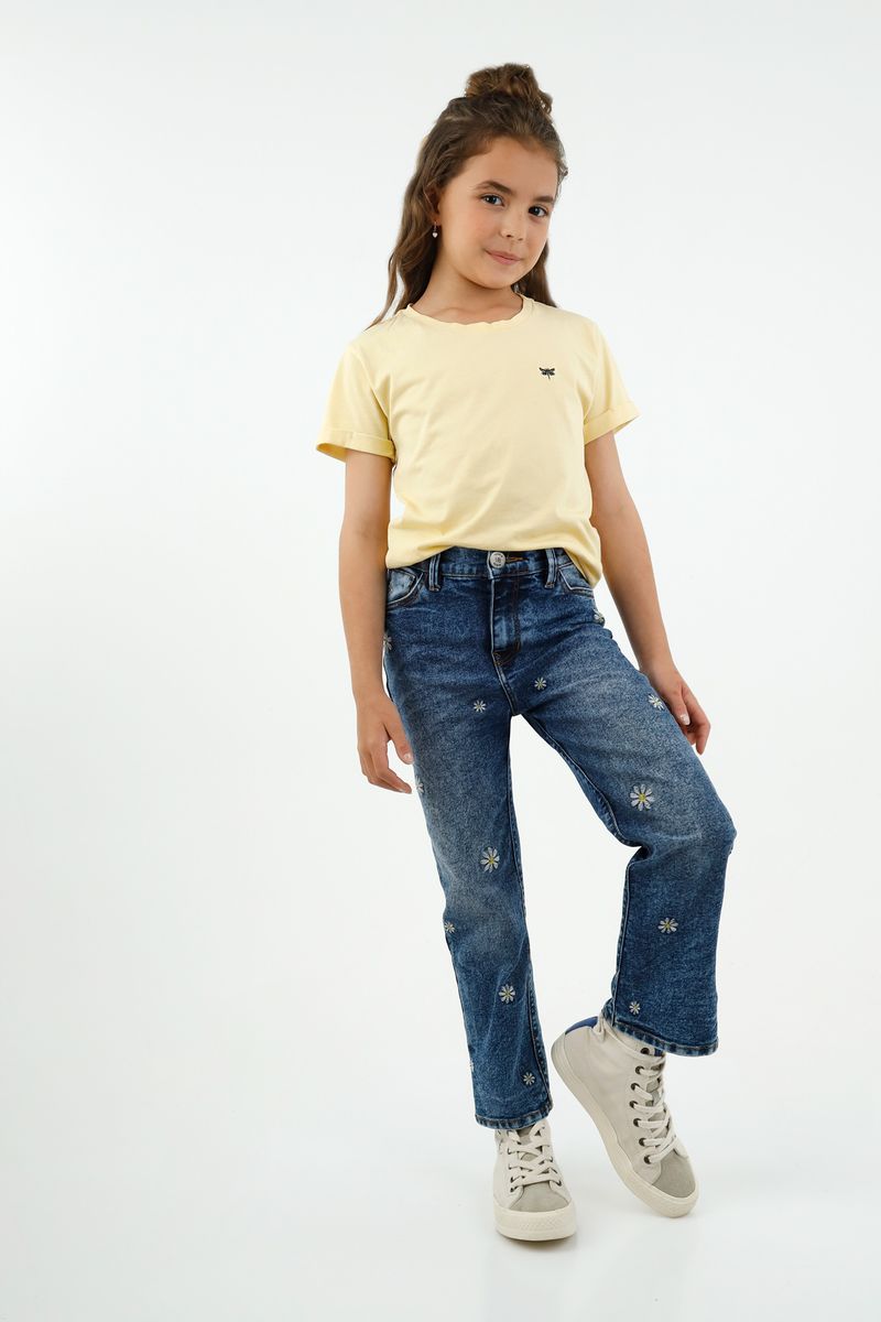 Camiseta amarilla para niña