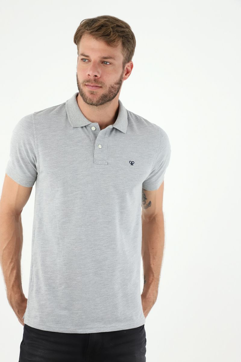 Polo gris para hombre