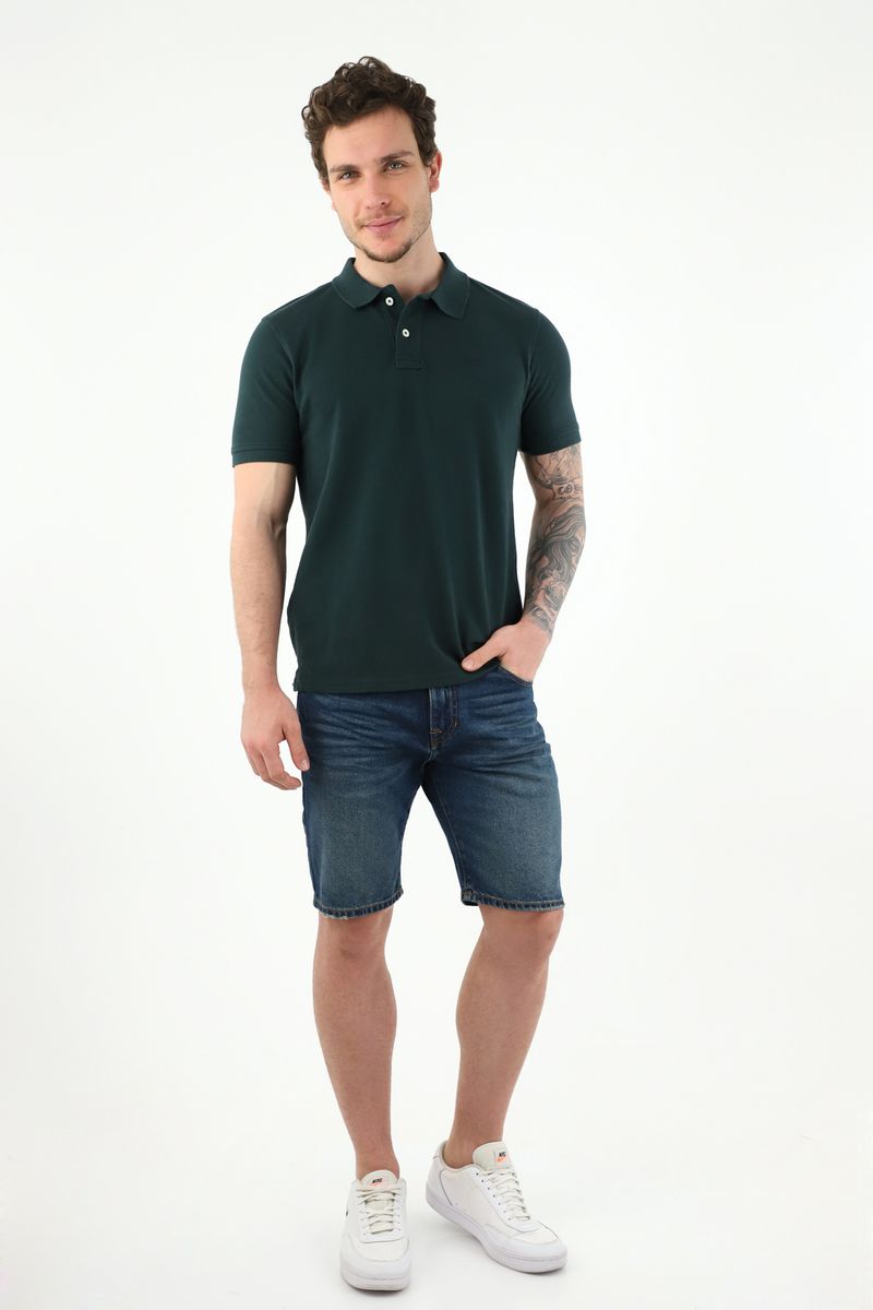 Polo verde para hombre