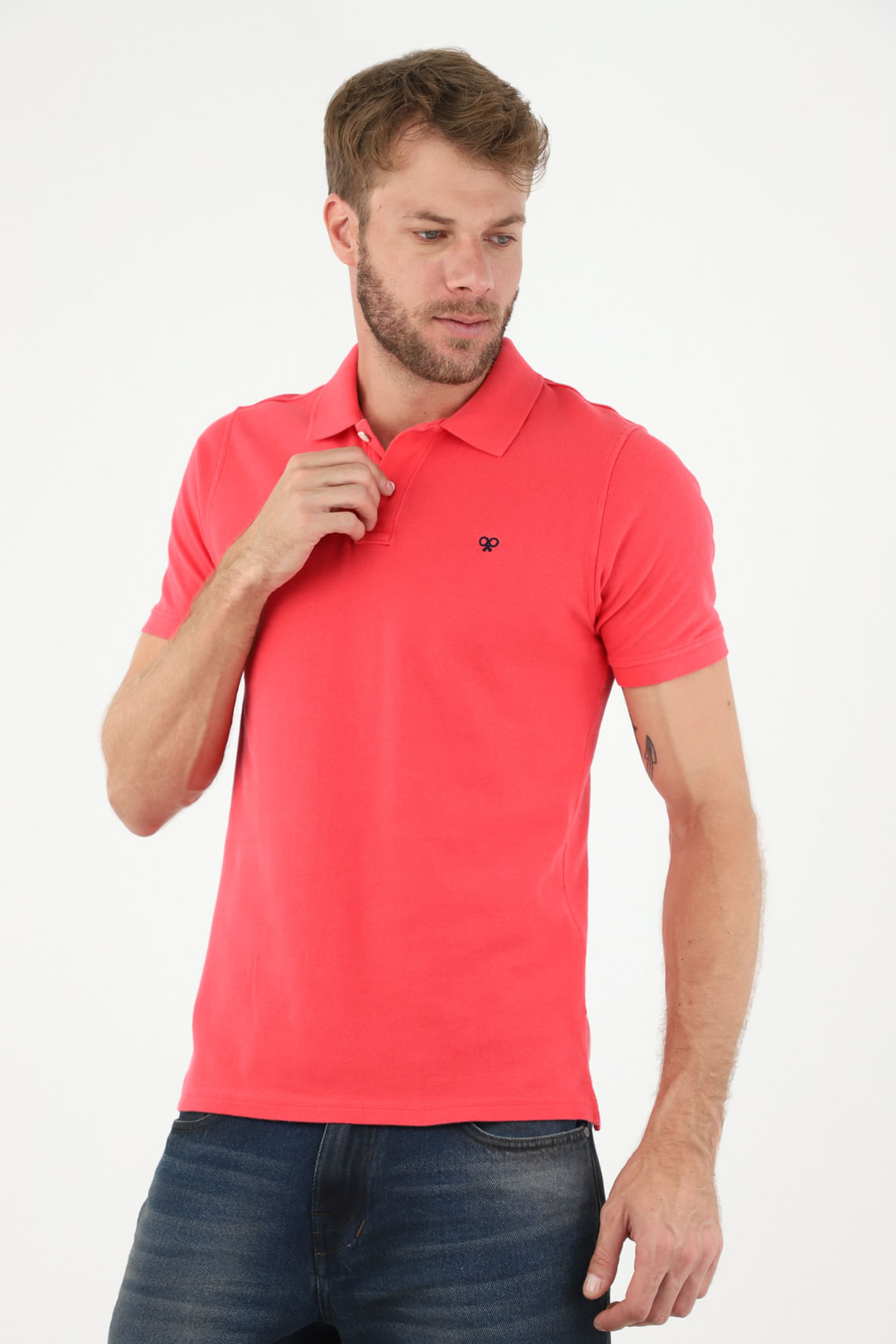 Polo rosada para hombre