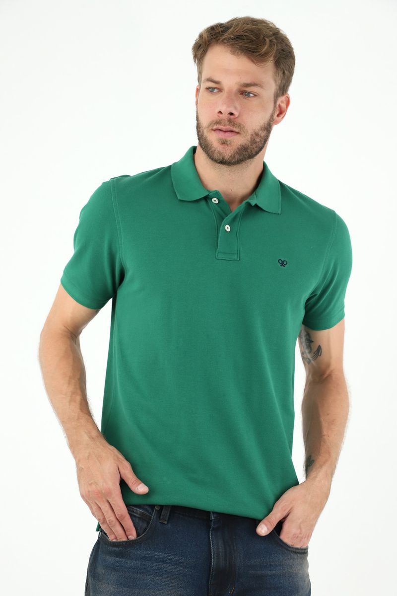 Polo verde para hombre