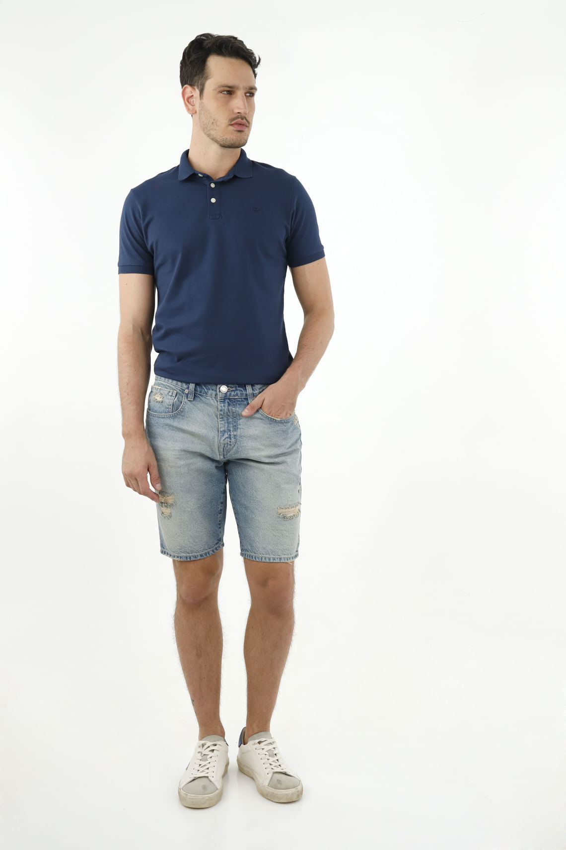 Bermuda azul para hombre