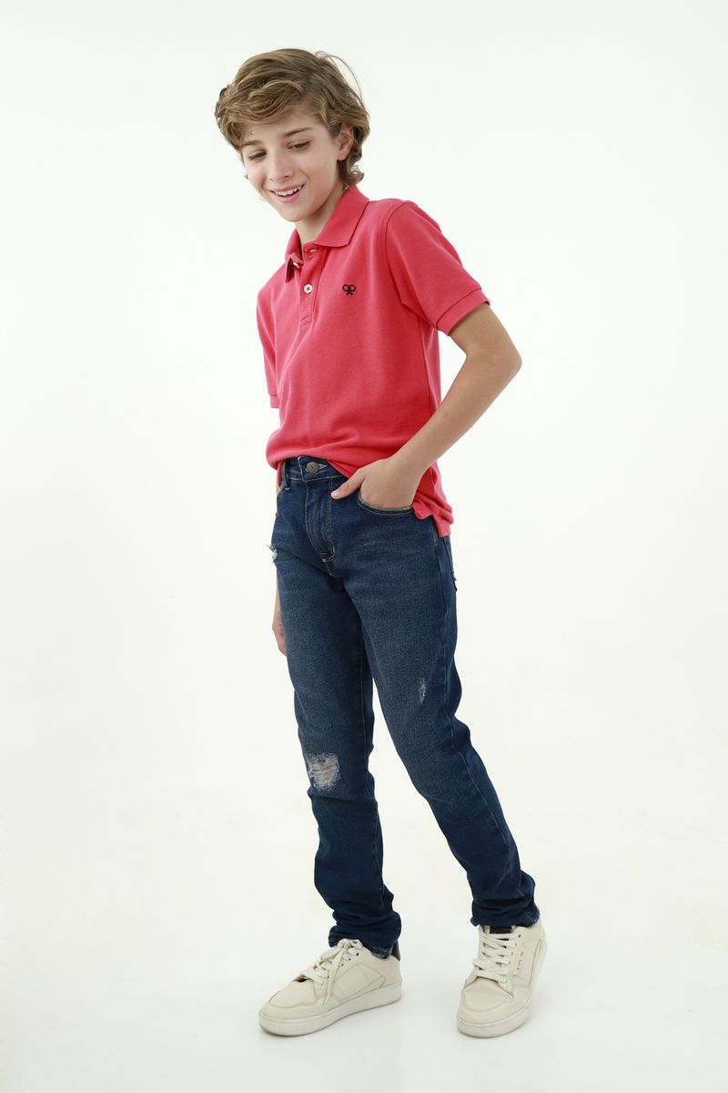 Jean slim azul oscuro para niño