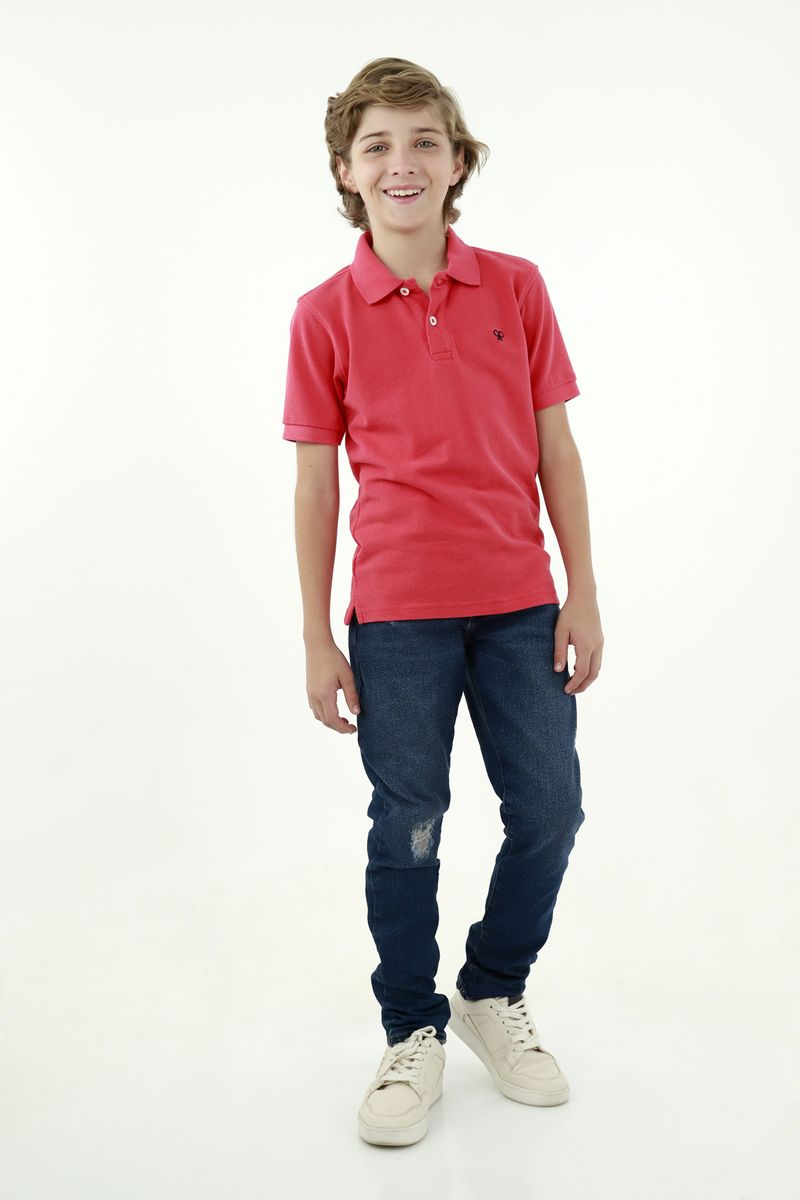 Polo roja para niño