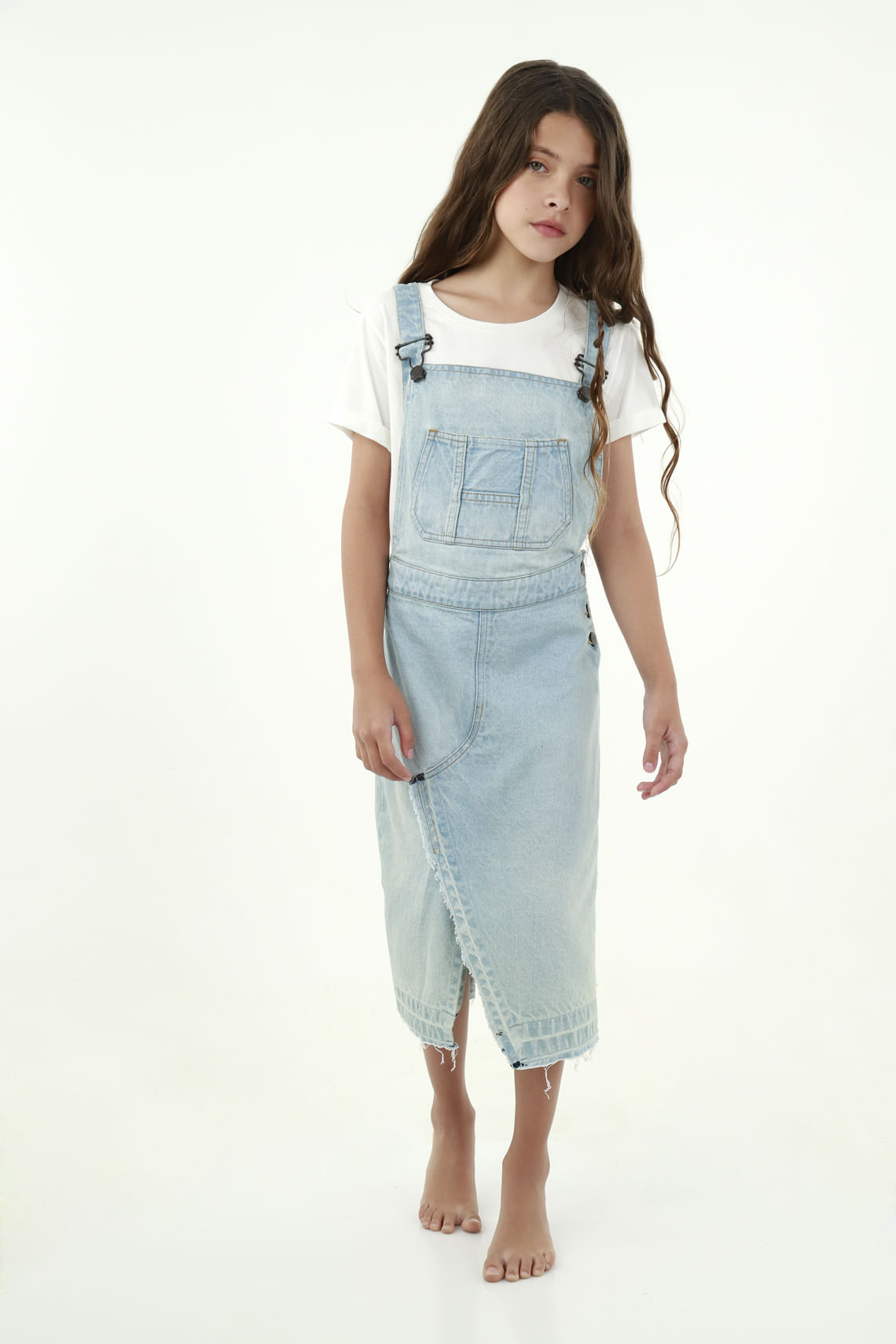 Overall azul para niña