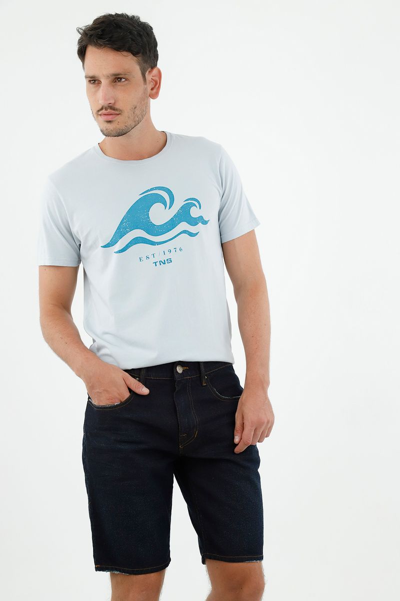 Bermuda azul para hombre