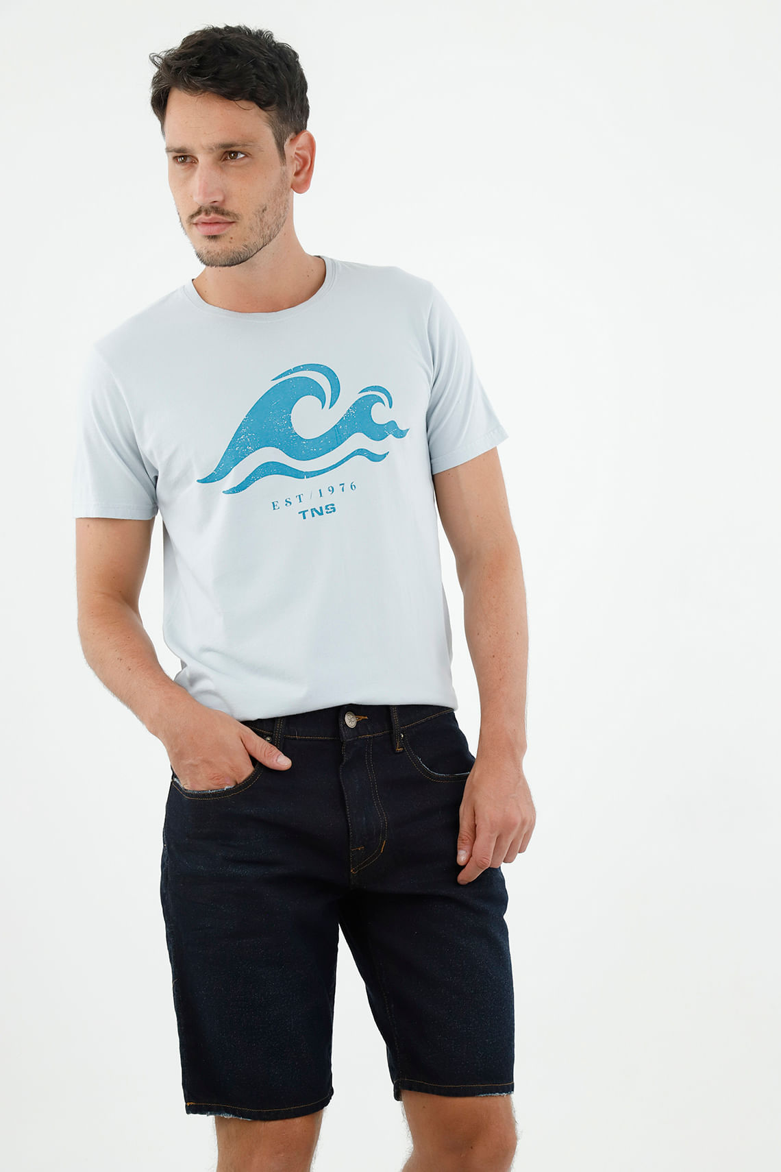 Bermuda azul para hombre