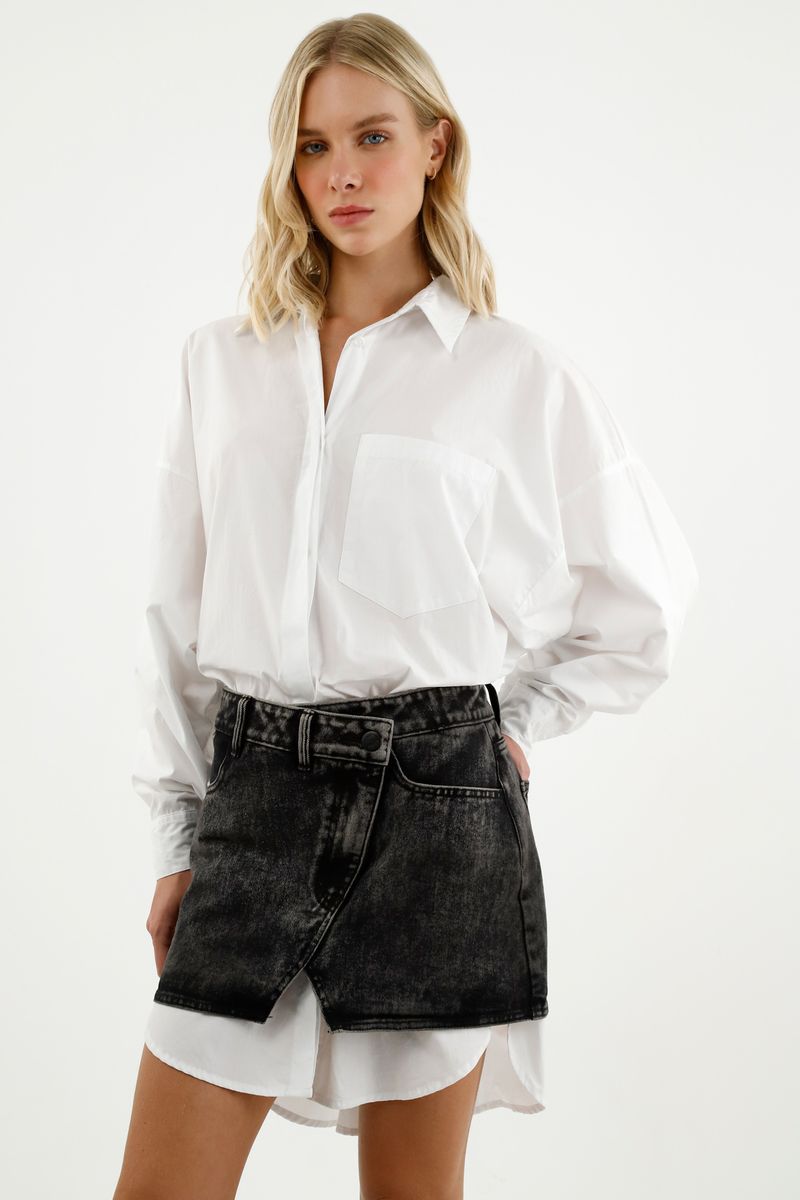Camisa oversize blanca para mujer