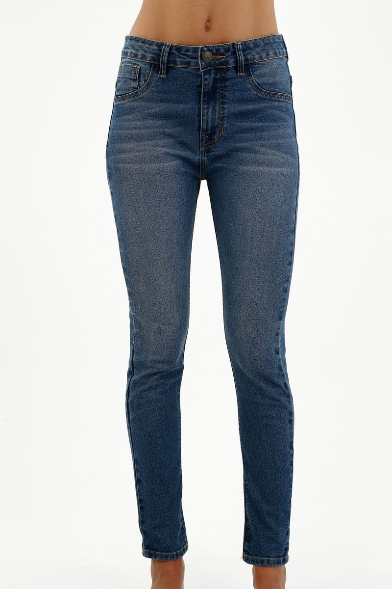Jean super slim azul para mujer