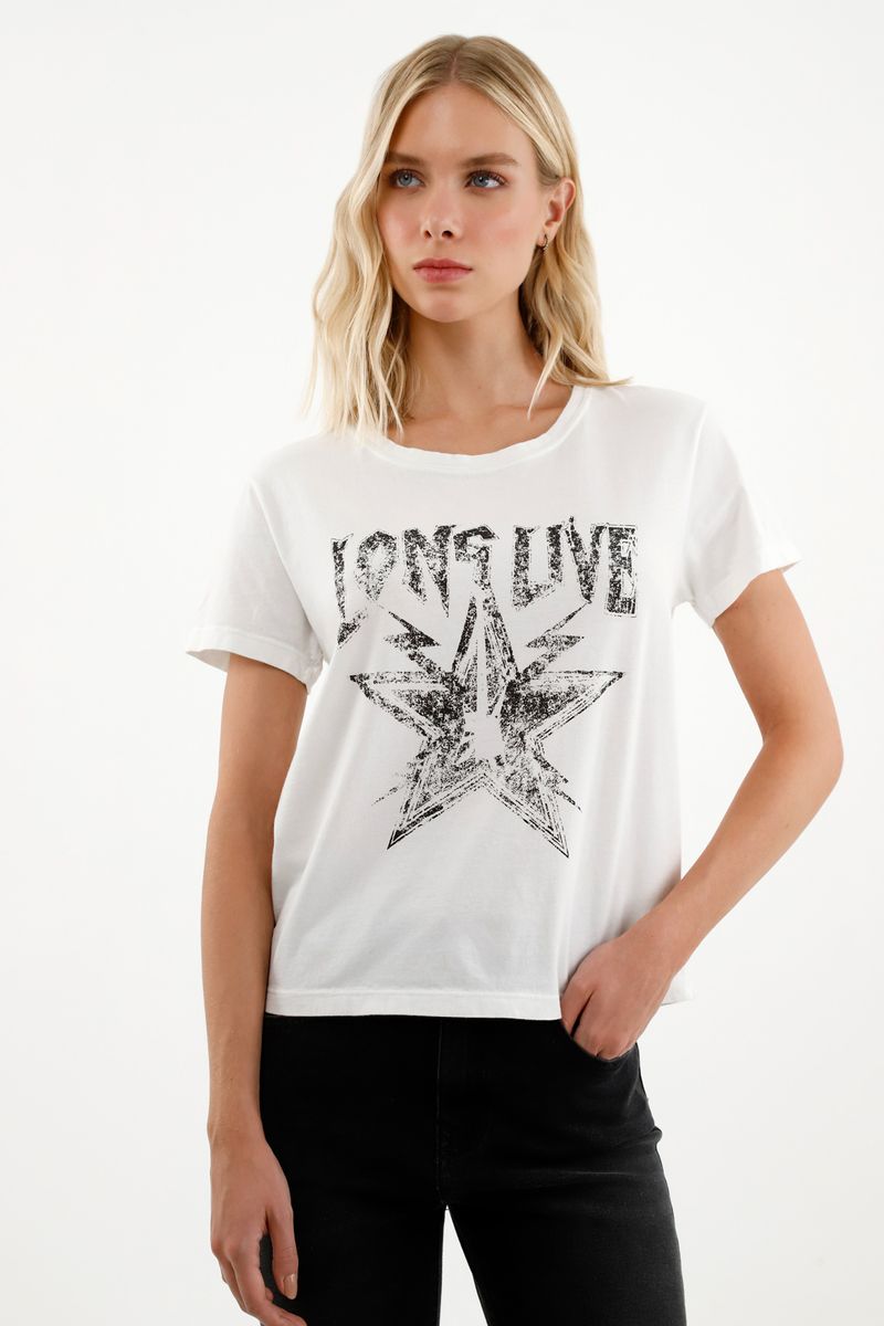 Camiseta blanca básica para mujer