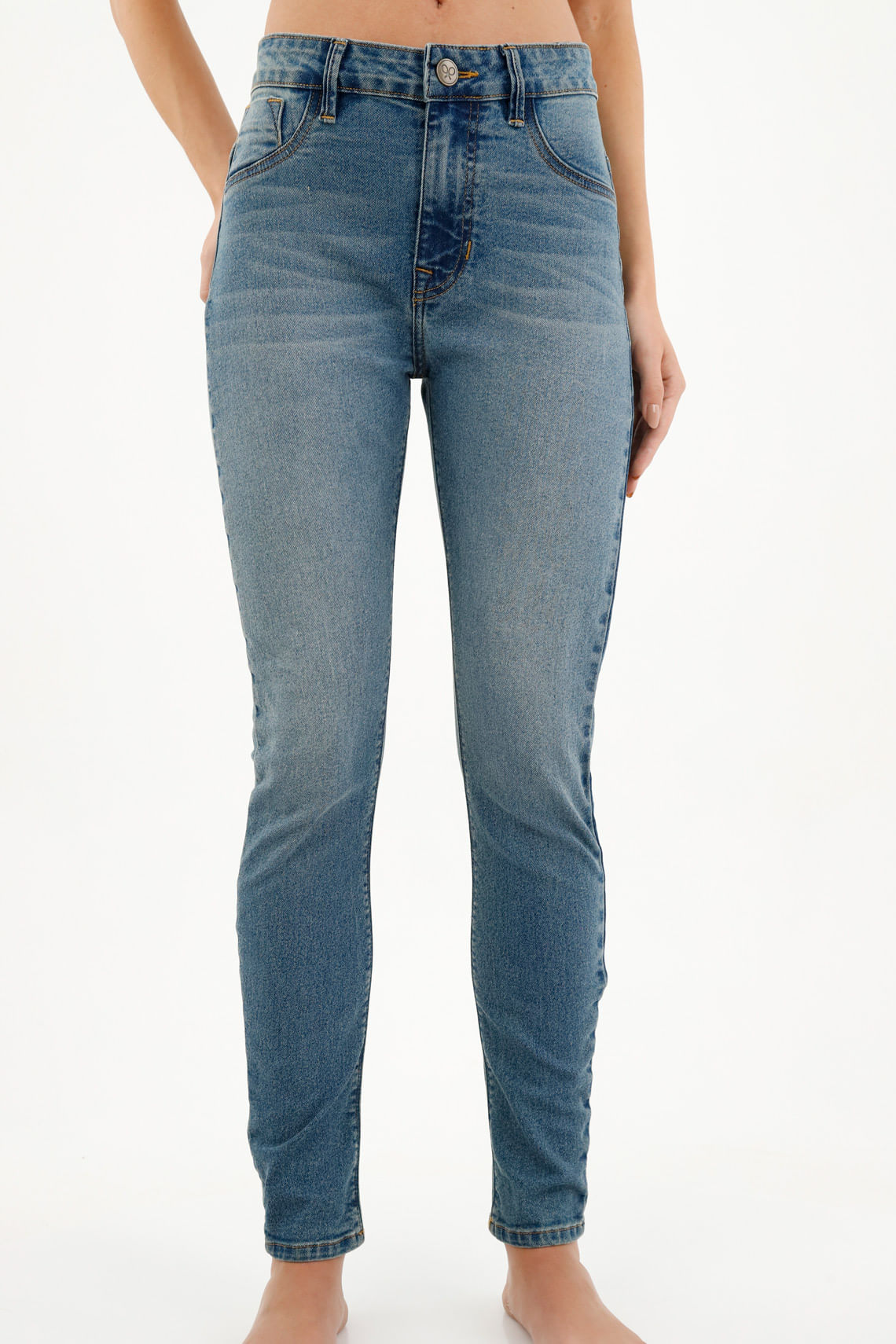 Jean super slim azul para mujer