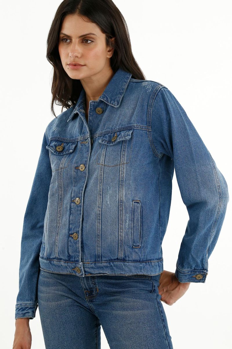 Chaqueta azul para mujer