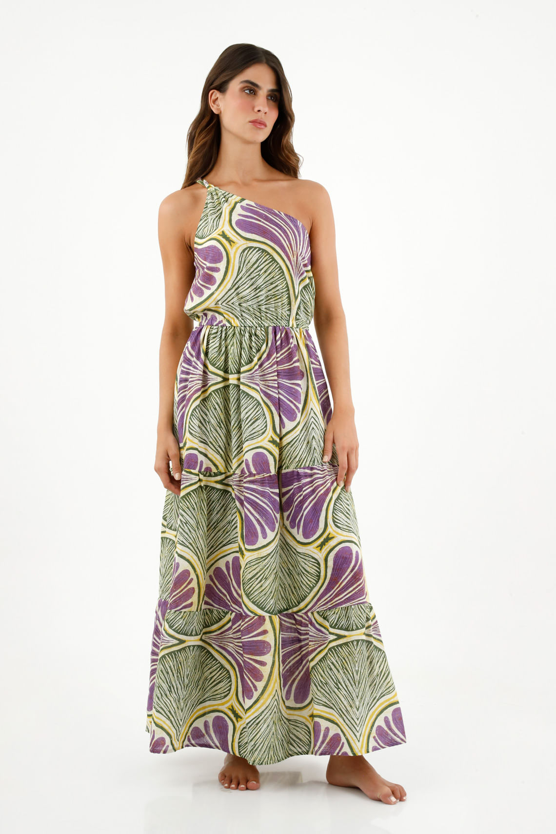 Vestido de un solo hombro para mujer