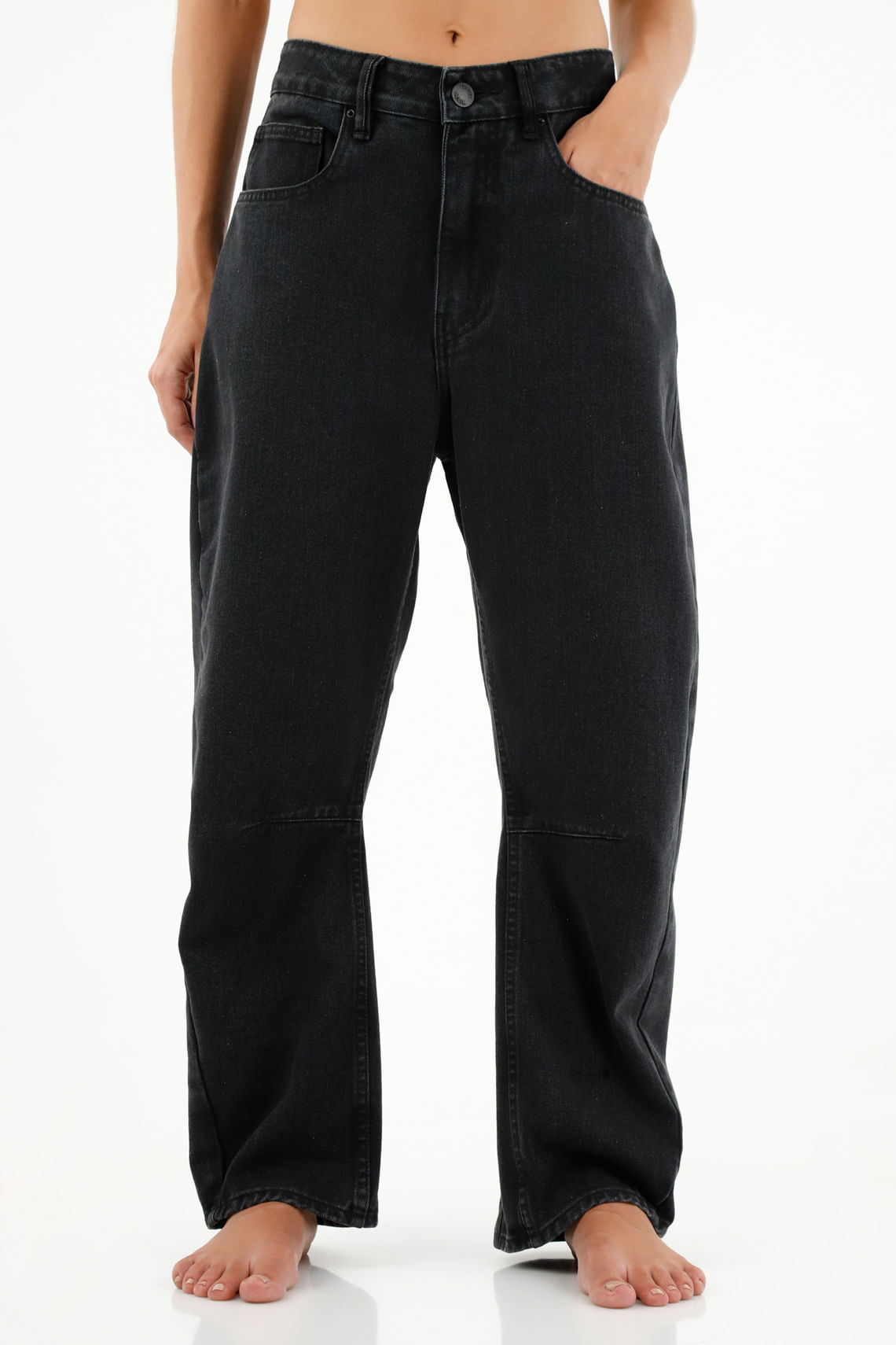 Jean negro con iluminaciones para mujer
