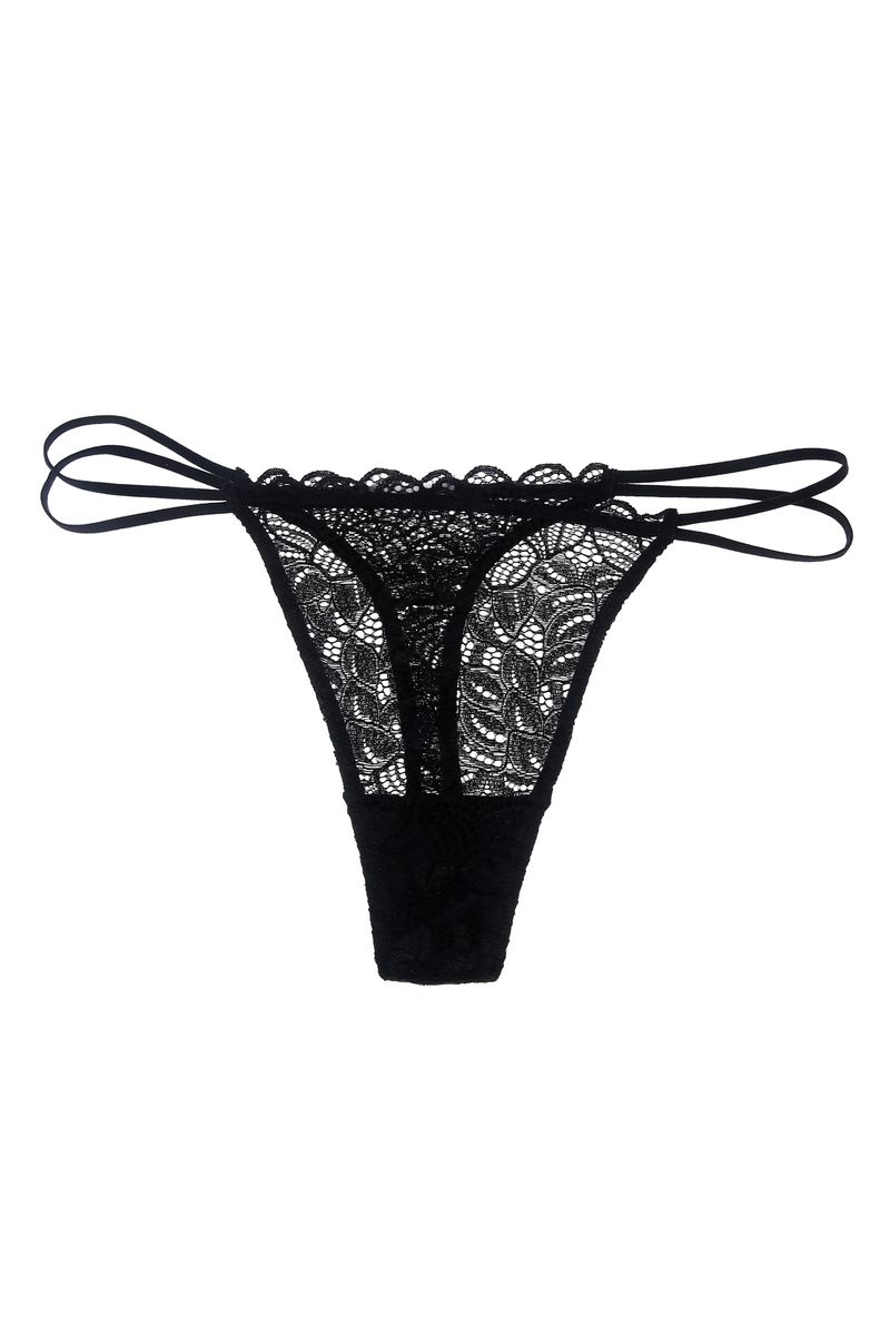 Panty negro tipo tanga para mujer