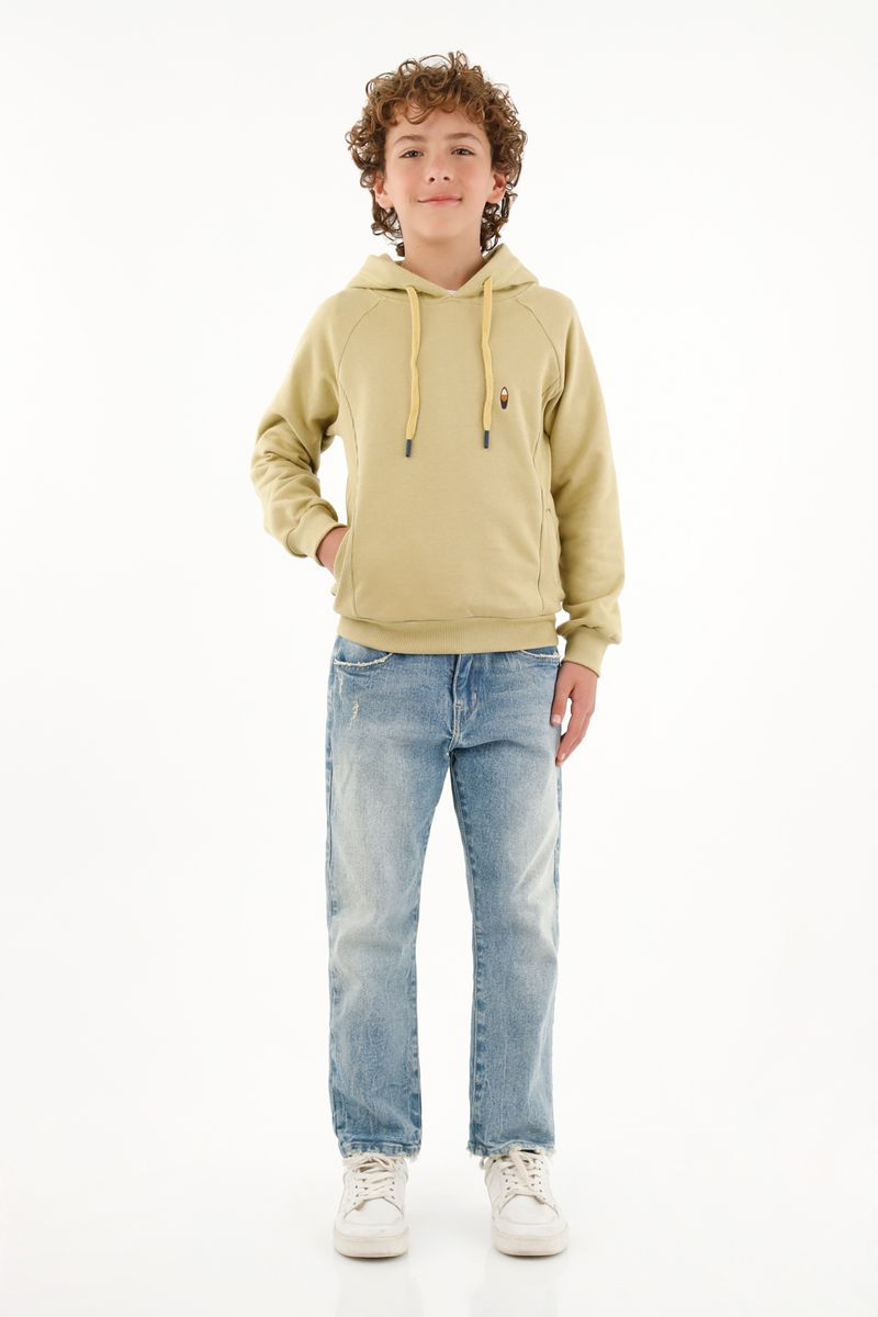 Buzo verde tipo hoodie para niño