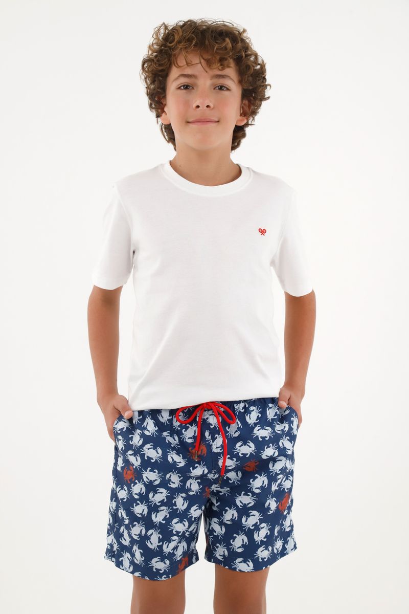 Pantaloneta de baño estampada para niño