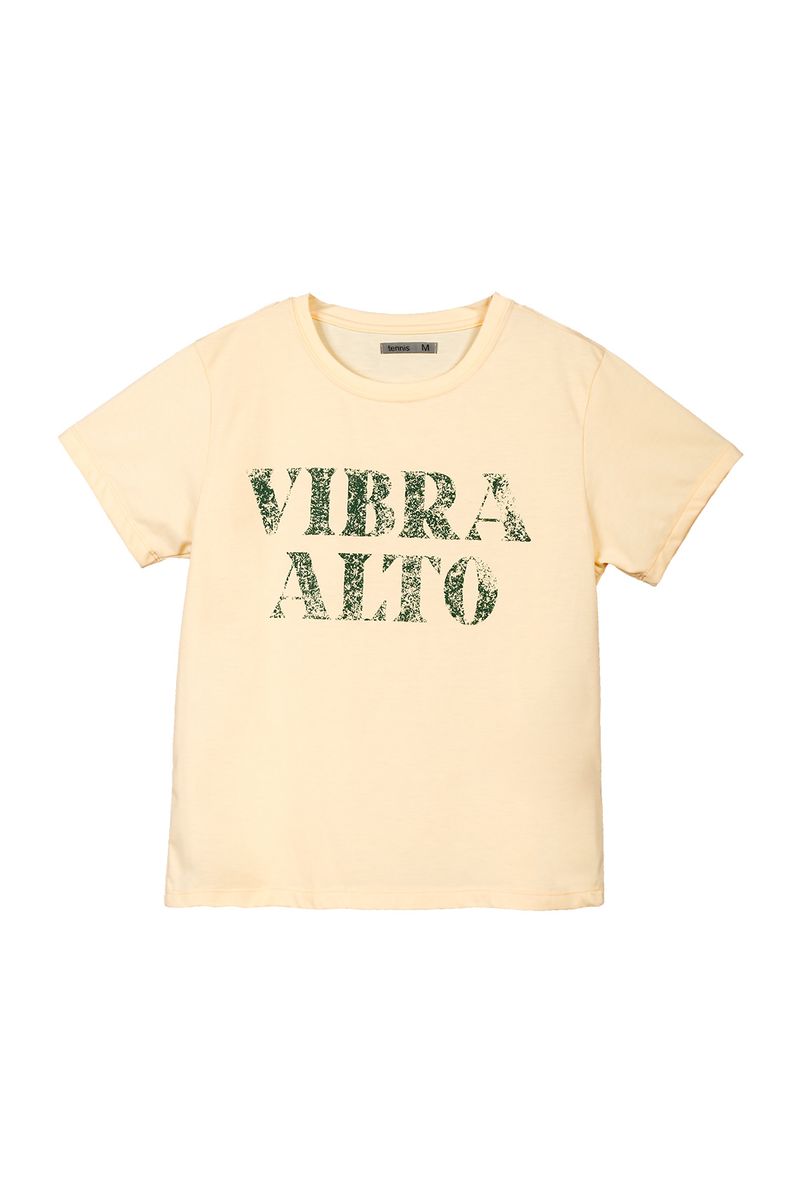 Camiseta básica amarilla para mujer