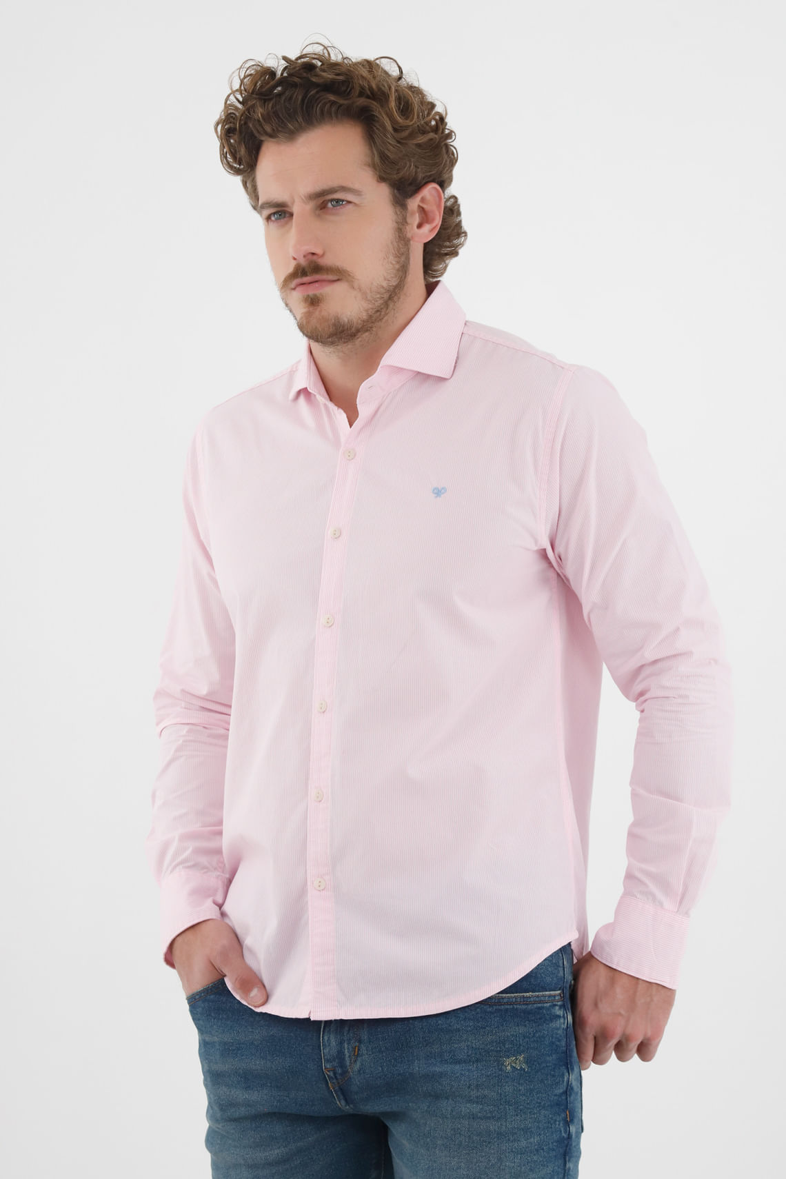 Camisas rosas para hombre deals