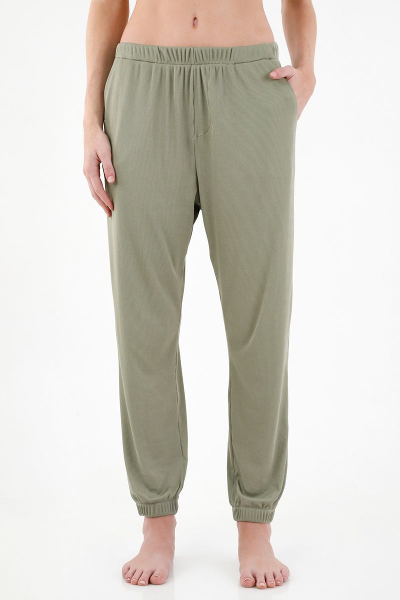Pantalón de pijama verde para mujer