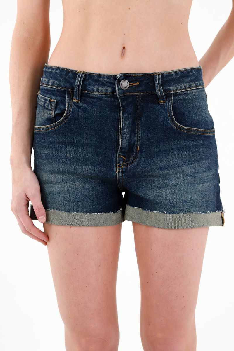 Short azul para mujer
