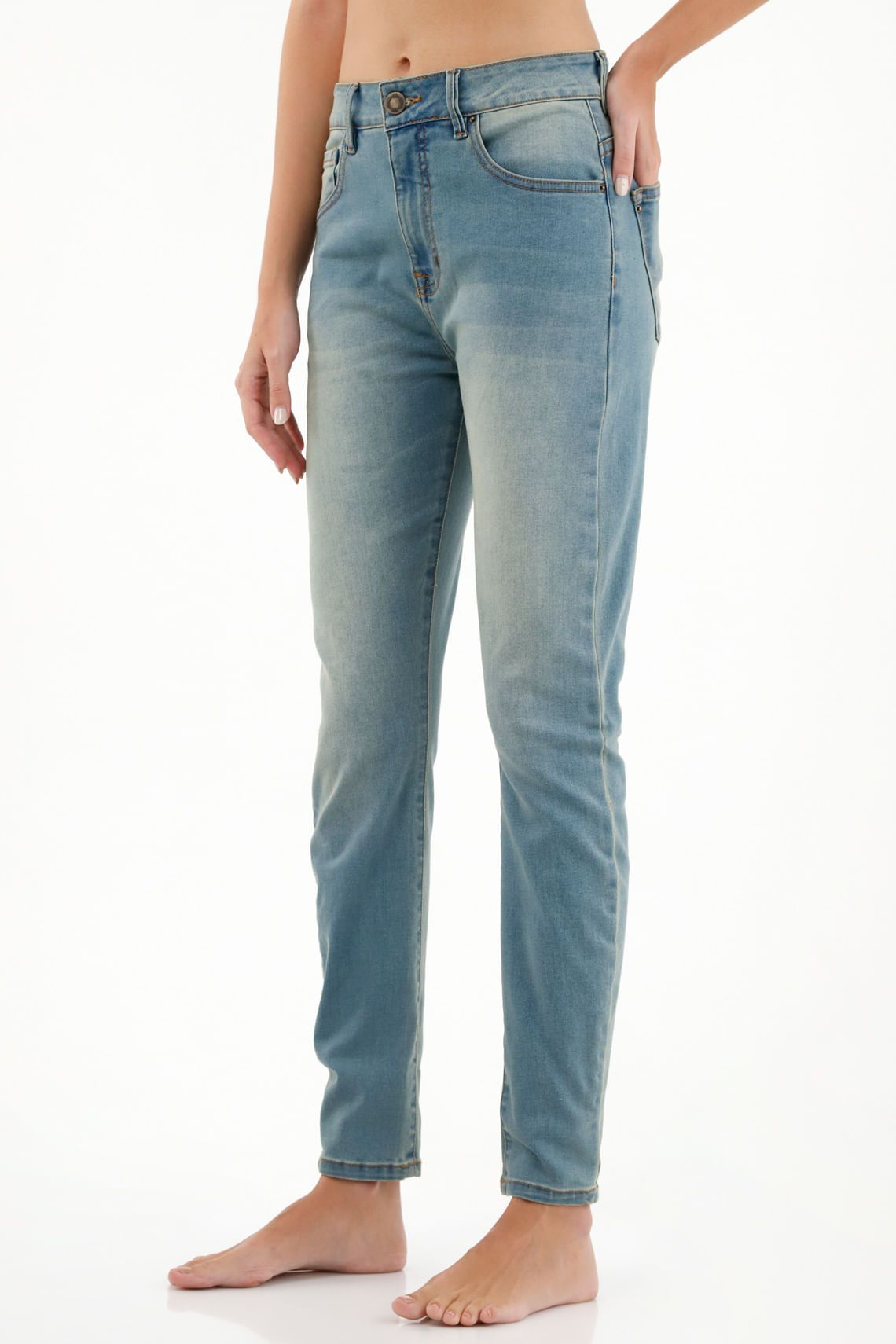 Jean Jegging azul lavado claro para mujer