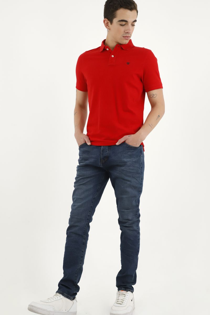Polo roja para hombre