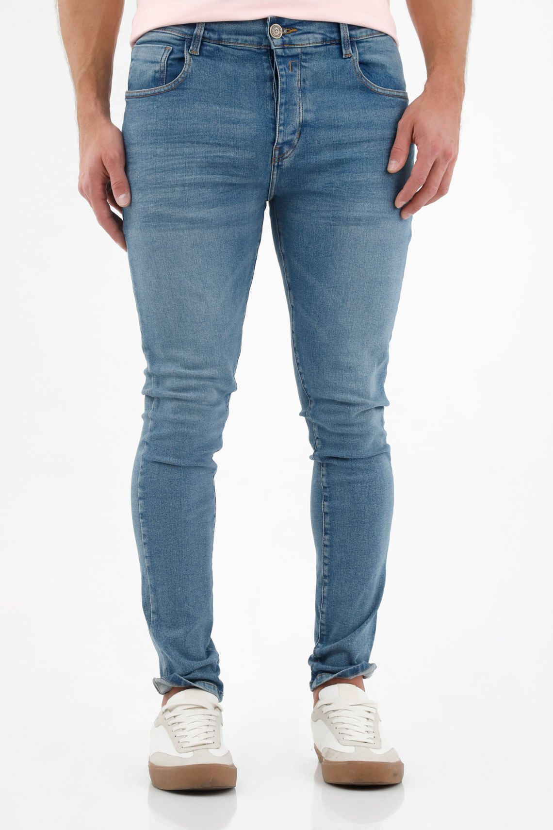 Jean super skinny azul para hombre