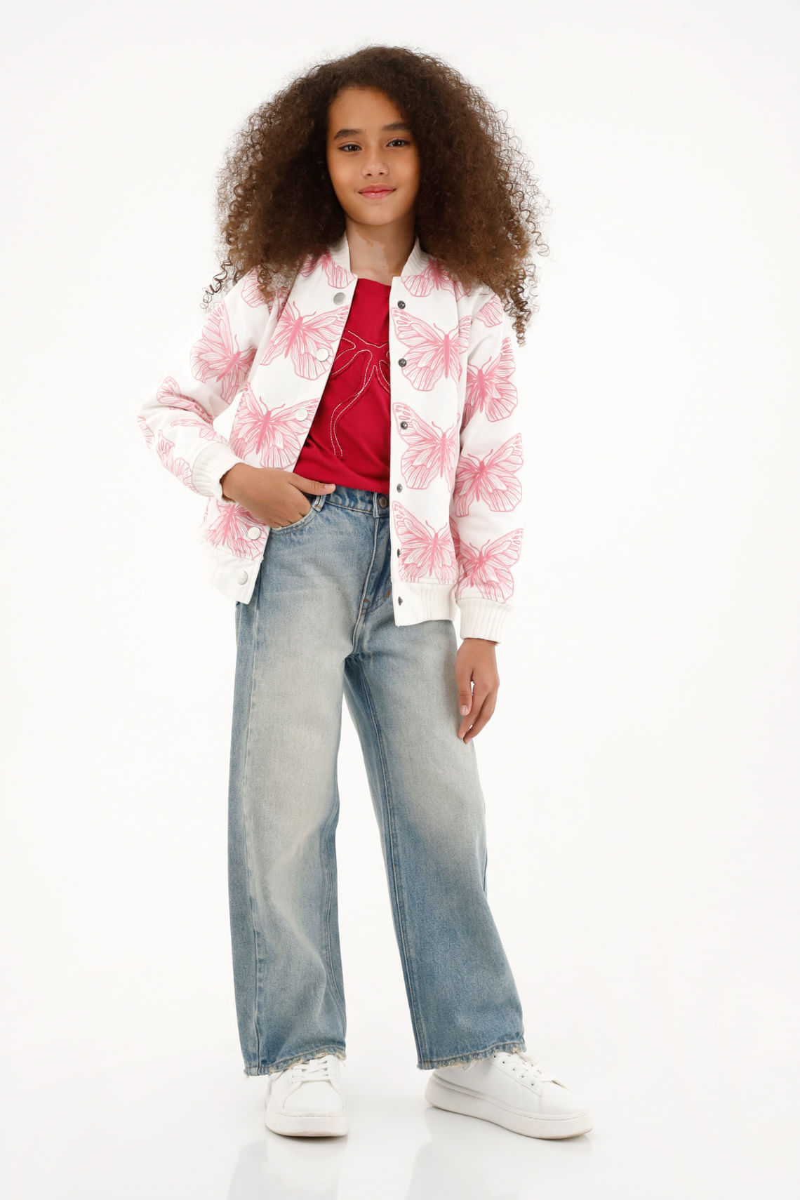 Jean Wide Leg tiro alto para niña